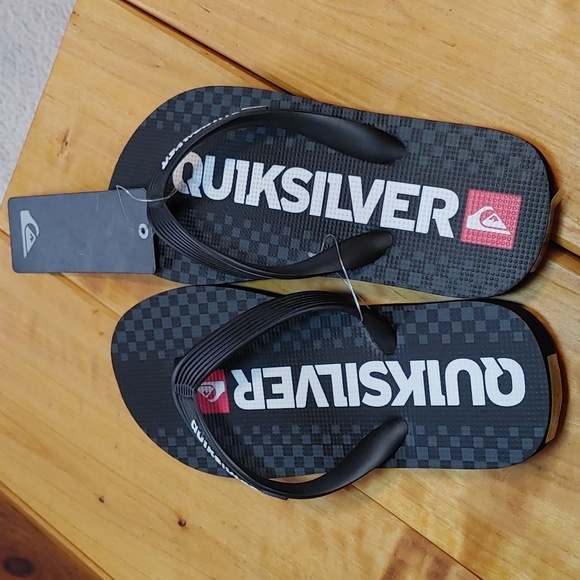 🌸Host Pick🌸NWT Quicksilver Java Blaze Flip Flops Youth 1 - Picture 1 of 10
